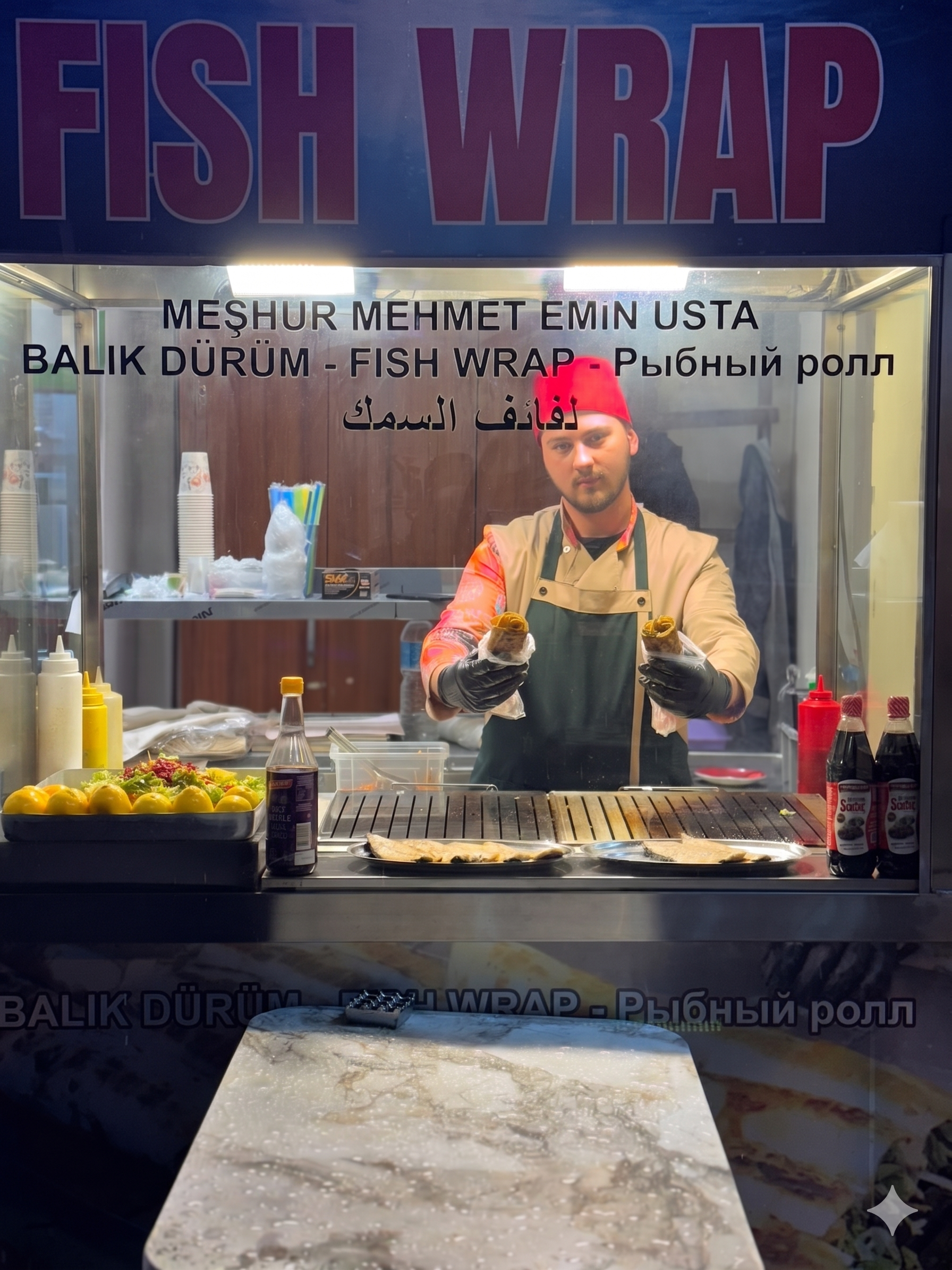 Balat Balık Dürüm - Sıcak servis sunumu